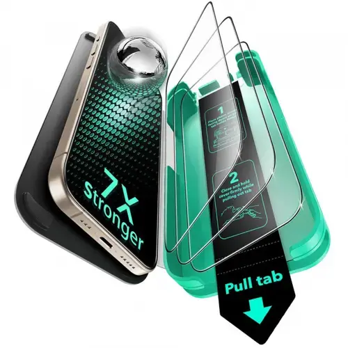 Folie de protectie Ecran ESR Armorite UltraFit pentru Apple iPhone Air, Sticla Securizata, Full Glue, Set 3 bucati