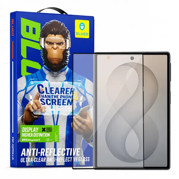 Folie de protectie Ecran Exterior Blueo Anti-Reflective HD pentru Samsung Galaxy Z Fold8 F971, Sticla Securizata, Full Glue, Neagra