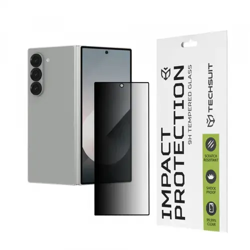 Folie de protectie Ecran Exterior Privacy Techsuit pentru Samsung Galaxy Z Fold6 F956, Sticla Securizata, Full Glue, 111D