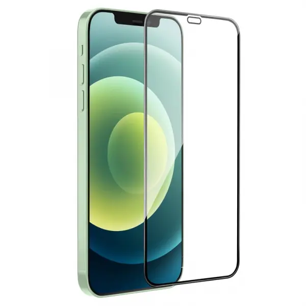 Folie de protectie Ecran HOCO G16 pentru Apple iPhone 12 Pro Max, Sticla Securizata, Full Glue, 5D, Neagra