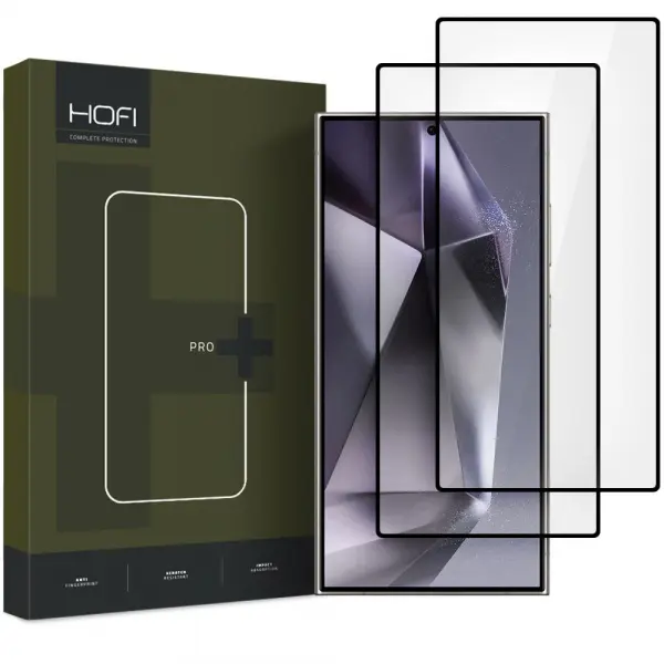 Folie de protectie Ecran HOFI Glass PRO+ pentru Samsung Galaxy S25 Ultra S938, Sticla Securizata, Full Glue, Set 2 bucati, Neagra