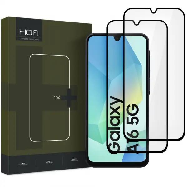 Folie de protectie Ecran HOFI Glass PRO+ pentru Samsung Galaxy A17 4G / A17 5G, Sticla Securizata, Full Glue, Set 2 bucati, 2.5D, Neagra
