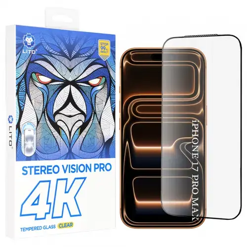Folie de protectie Ecran Lito D+ Max 4K pentru Apple iPhone 17 Pro Max, Sticla Securizata, Full Glue