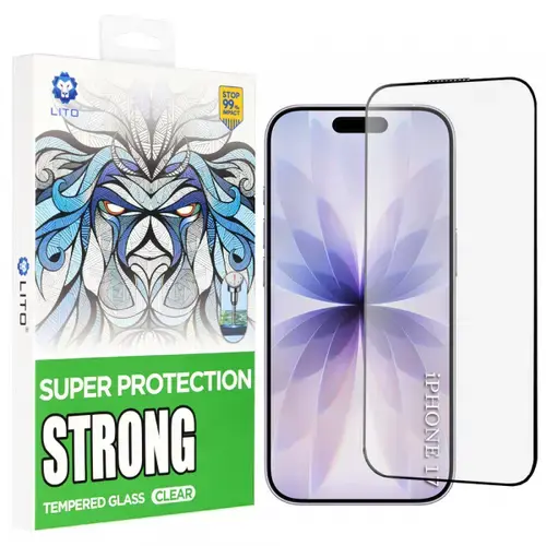Folie de protectie Ecran Lito D+ Max Strong pentru Apple iPhone 17 / 16 Pro, Sticla Securizata, Full Glue