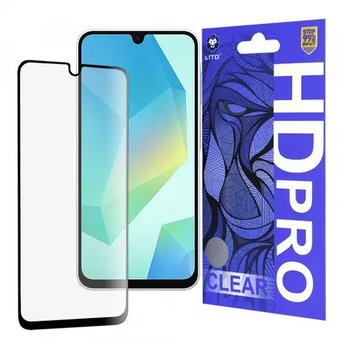 Folie de protectie Ecran Lito HD Pro Clear pentru Samsung Galaxy A16 5G A166 / A16 4G A165, Sticla Securizata, Full Glue
