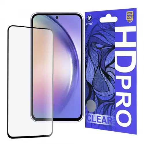 Folie de protectie Ecran Lito HD Pro Clear pentru Samsung Galaxy A54 A546, Sticla Securizata, Full Glue