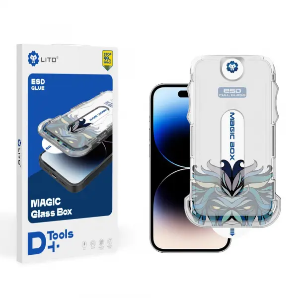 Folie de protectie Ecran Lito Magic Glass Box D+ Tools pentru Apple iPhone 17 Pro, Sticla Securizata, Full Glue