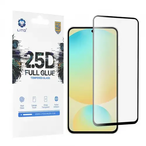 Folie de protectie Ecran Lito pentru Samsung Galaxy S24 FE S721, Sticla Securizata, Full Glue, 2.5D