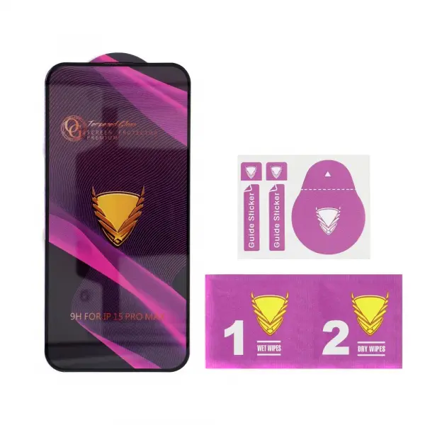 Folie de protectie Ecran OEM OG Premium pentru Apple iPhone 17 Pro, Sticla Securizata, Full Glue, Neagra