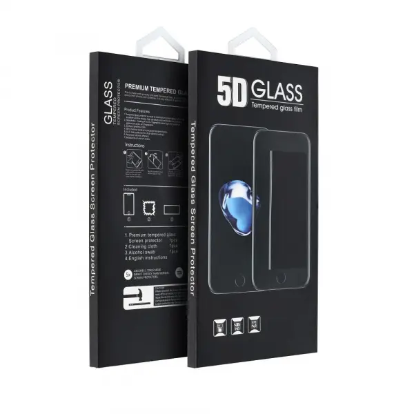 Folie de protectie Ecran OEM Pentru Apple IPhone 12 Pro Max, Sticla Securizata, Full Glue, 5D, Neagra