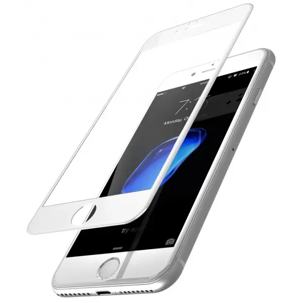 Folie de protectie Ecran OEM pentru Apple iPhone SE (2022) / SE (2020) / 8, Sticla Securizata, Full Glue, 5D, Alba