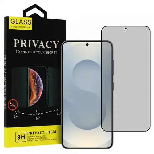 Folie de protectie Ecran Privacy OEM Shield Screen pentru Samsung Galaxy S25 S931, Sticla Securizata, Full Glue