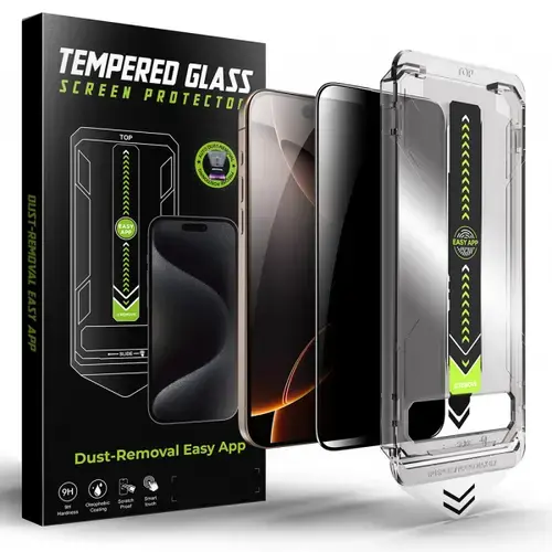 Folie de protectie Ecran Privacy Techsuit TitanGlass pentru Apple iPhone 12 / 12 Pro, Sticla Securizata, Full Glue