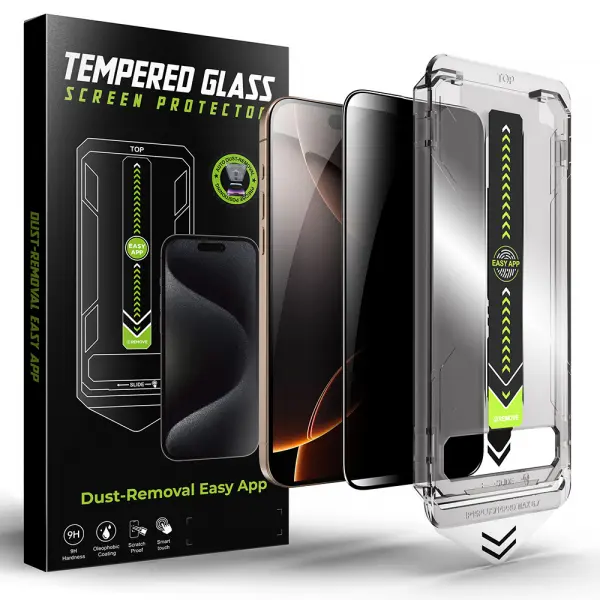 Folie de protectie Ecran Privacy Techsuit TitanGlass pentru Apple iPhone 15 Pro, Sticla Securizata, Full Glue