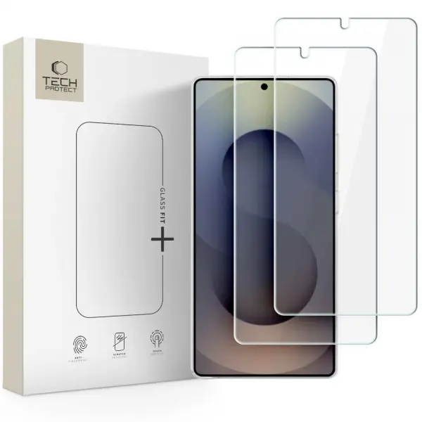 Folie de protectie Ecran Tech-Protect FIT+ pentru Samsung Galaxy S26 Ultra S948, Sticla Securizata, Full Glue, Set 2 bucati