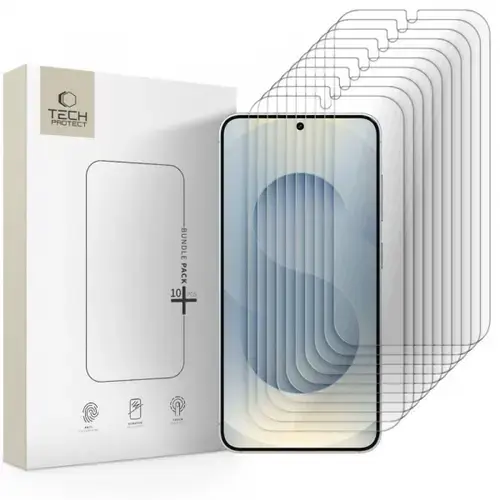Folie de protectie Ecran Tech-Protect pentru Samsung Galaxy S25 S931 / S24 S921, Sticla Securizata, Full Glue, Set 10 bucati