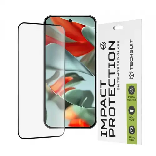 Folie de protectie Ecran Techsuit pentru Google Pixel 9 Pro XL, Sticla Securizata, Full Glue, 111D