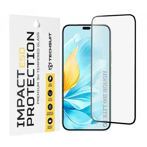 Folie de protectie Ecran Techsuit pentru Honor 200 Lite, Sticla Securizata, Full Glue