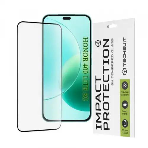 Folie de protectie Ecran Techsuit pentru Honor 400 Lite / X8c / X8b, Sticla securizata, Full Glue, 111D, Neagra