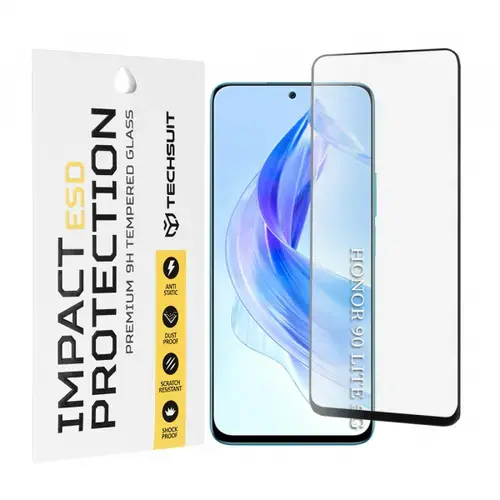 Folie de protectie Ecran Techsuit pentru Honor 90 Lite, Sticla Securizata, Full Glue
