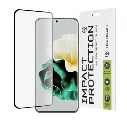 Folie de protectie Ecran Techsuit pentru Huawei P60, Sticla Securizata, Full Glue, 111D