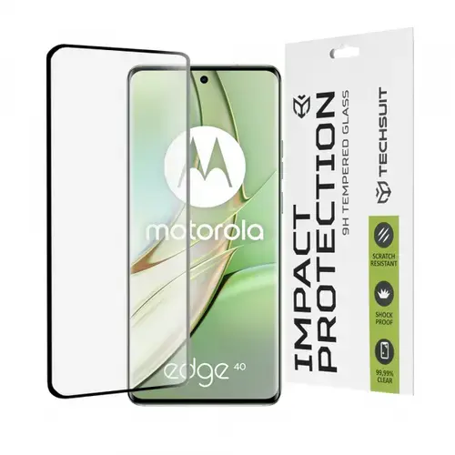 Folie de protectie Ecran Techsuit pentru Motorola Edge (2023) / Edge 40, Sticla Securizata, Full Glue, 111D