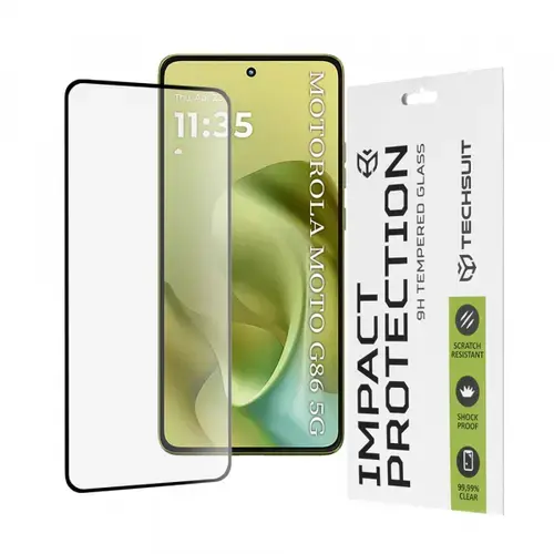Folie de protectie Ecran Techsuit pentru Motorola Moto G86, Sticla Securizata, Full Glue, 111D