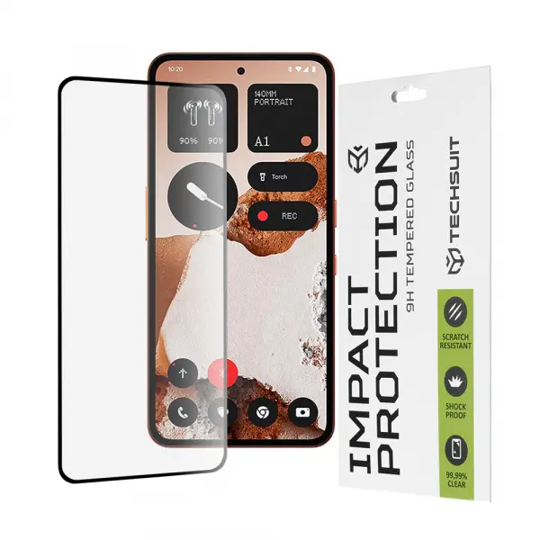 Folie de protectie Ecran Techsuit pentru Nothing CMF Phone 2 Pro, Sticla Securizata, Full Glue, 111D, Neagra