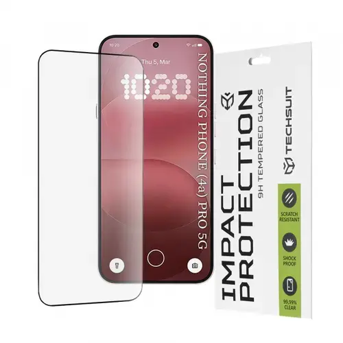 Folie de protectie Ecran Techsuit pentru Nothing Phone (4a) Pro, Sticla Securizata, Full Glue, 111D, Neagra