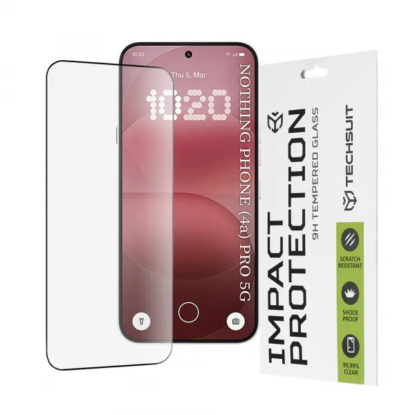 Folie de protectie Ecran Techsuit pentru Nothing Phone (4a) Pro, Sticla Securizata, Full Glue, 111D, Neagra