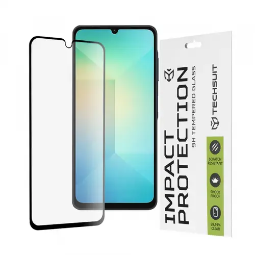 Folie de protectie Ecran Techsuit pentru Samsung Galaxy A06 A065, Sticla Securizata, Full Glue, 111D