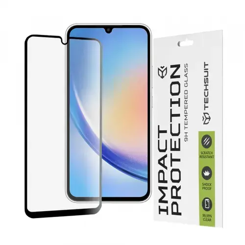 Folie de protectie Ecran Techsuit pentru Samsung Galaxy A34 A346, Sticla Securizata, Full Glue, 111D
