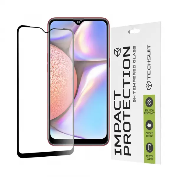 Folie de protectie Ecran Techsuit pentru Samsung Galaxy M01s M017 / A10s A107 / A10 A105 / M10 M105, Sticla Securizata, Full Glue, 111D, Neagra