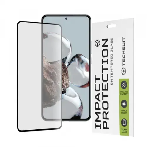 Folie de protectie Ecran Techsuit pentru Xiaomi 12T / 12T Pro, Sticla Securizata, Full Glue, 111D