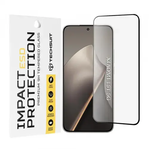 Folie de protectie Ecran Techsuit pentru Xiaomi 15T, Sticla Securizata, Full Glue