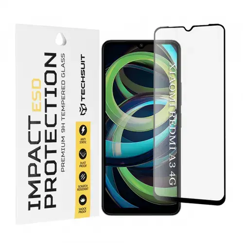 Folie de protectie Ecran Techsuit pentru Xiaomi Redmi A3x / A3, Sticla Securizata, Full Glue