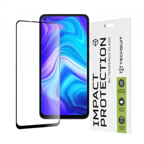 Folie de protectie Ecran Techsuit pentru Xiaomi Redmi Note 9 / 10X 4G, Sticla Securizata, Full Glue, 111D
