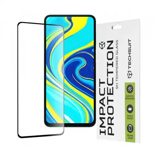 Folie de protectie Ecran Techsuit pentru Xiaomi Redmi Note 9S / Note 9 Pro / Note 9 Pro Max, Sticla Securizata, Full Glue, 111D
