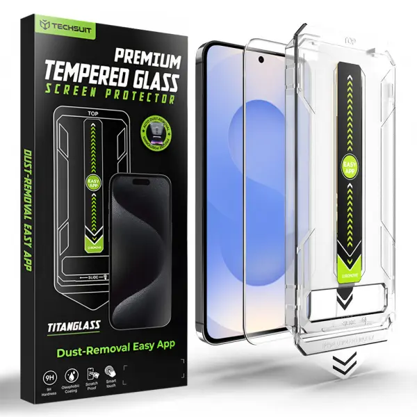 Folie de protectie Ecran Techsuit TitanGlass CrystalHD pentru Samsung Galaxy S26 S942, Sticla Securizata, Full Glue