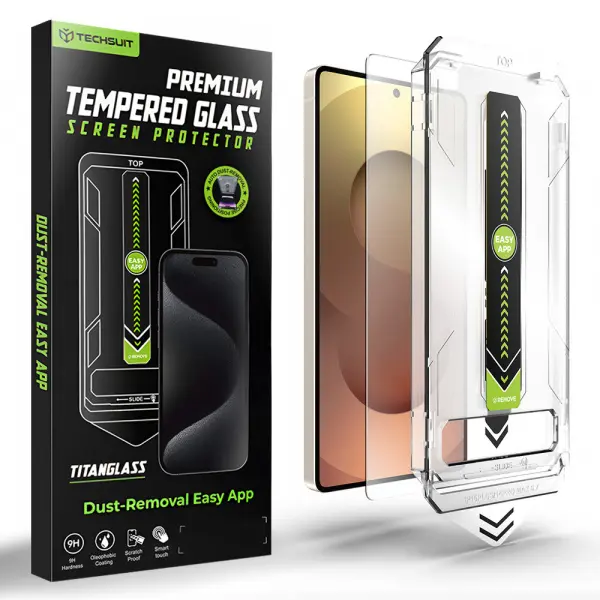 Folie de protectie Ecran Techsuit TitanGlass CrystalHD pentru Samsung Galaxy S26 Ultra S948, Sticla Securizata, Full Glue