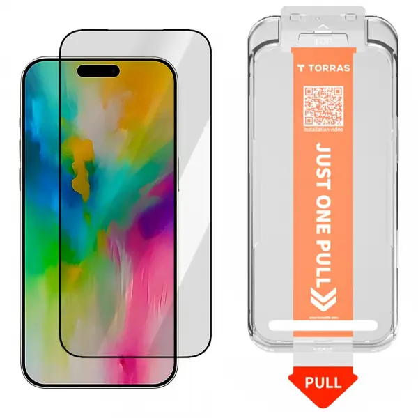 Folie de protectie Ecran Torras GlassGo Install Master pentru Apple iPhone 17 Pro, Sticla Securizata, Full Glue
