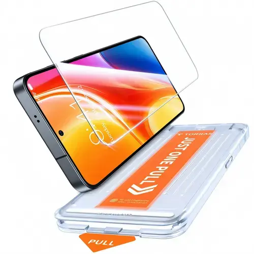 Folie de protectie Ecran Torras GlassGo Install Master pentru Samsung Galaxy S26 Plus, Sticla Securizata, Full Glue, Transparenta
