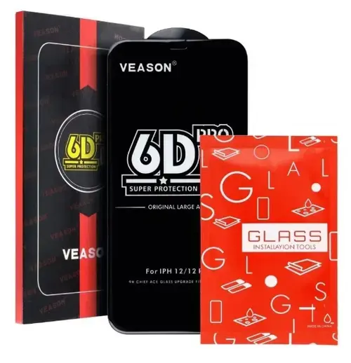 Folie de protectie Ecran Veason PRO pentru Motorola Moto E32s / E22s / E32 / G22, Sticla Securizata, Full Glue, 6D, Neagra
