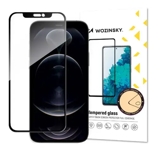 Folie de protectie Ecran WZK pentru Apple iPhone 14 / 13 Pro / 13, Sticla Securizata, Full Glue, Neagra