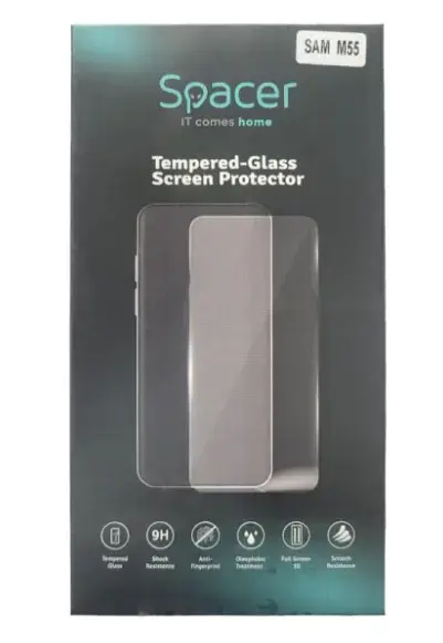 Folie de sticla Spacer SPPG-SM-GX-M55-TPU, pentru Samsung Galaxy M55, Transparent