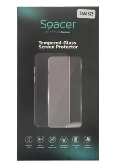 Folie de sticla Spacer SPPG-SM-GX-S25-TPU, pentru Samsung Galaxy S25, Transparent