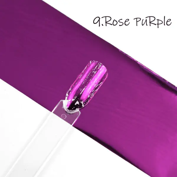 Folie de transfer BP-17 Rose Purple 4x100 cm | Decor metalic mov-roz pentru unghii