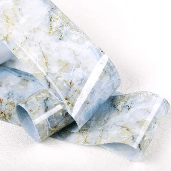 Folie de Transfer Unghii MFO-02 Marble Albastru | Nail Art Profesional