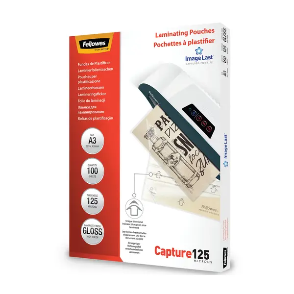 Folie laminat Fellowes A3 125 microni 100 bucati/top Folie laminat Fellowes A3 125 microni 100 bucati/top