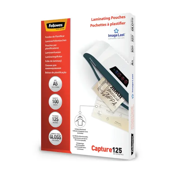 Folie laminat Fellowes A5 125 microni 100 bucati/top Folie laminat Fellowes A5 125 microni 100 bucati/top